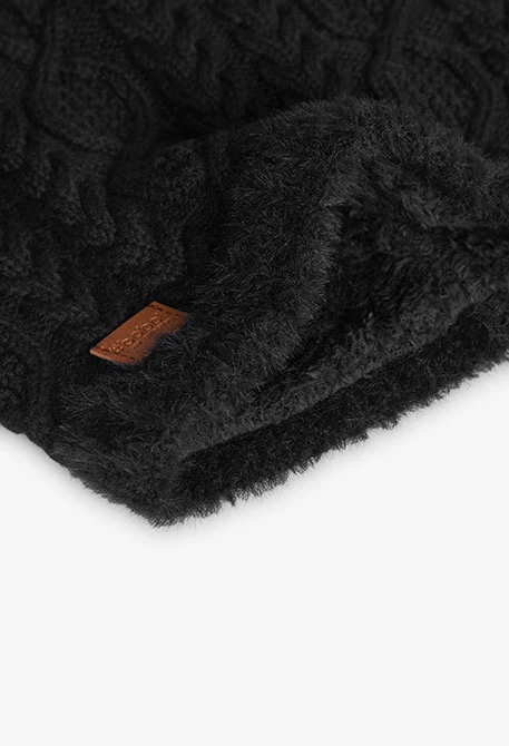 Écharpe en maille noire