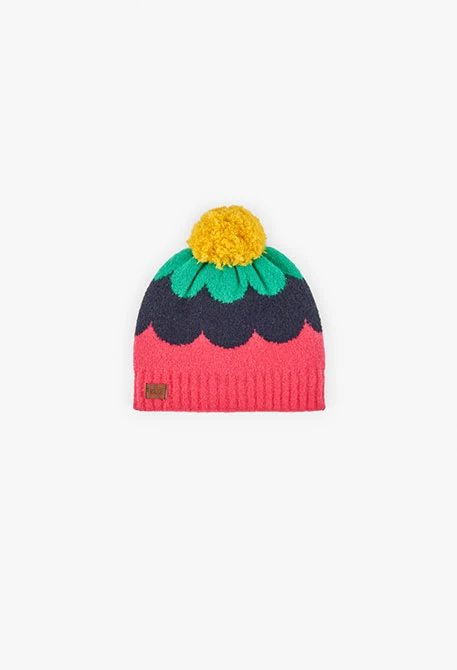 Gorro multicolor pompón