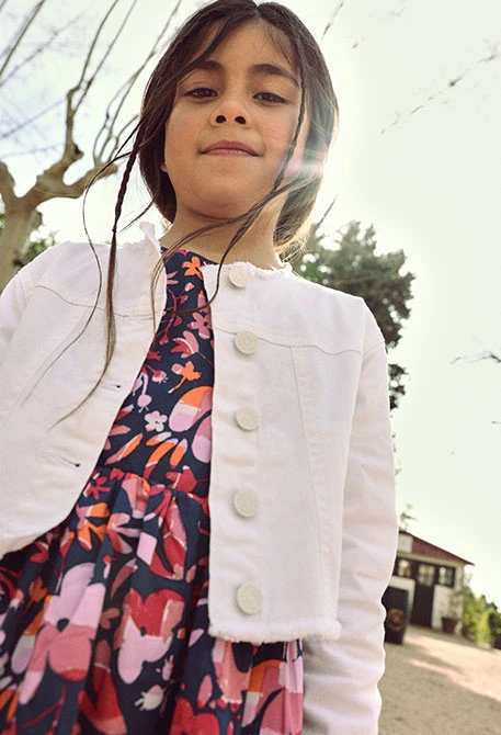 Chaqueta niña blanco