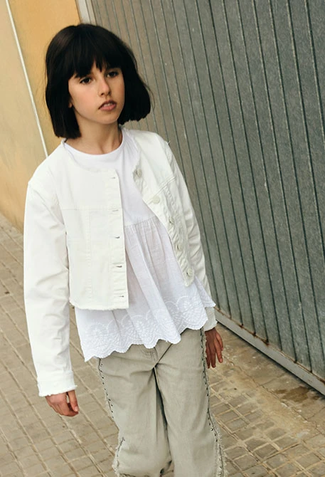 Chaqueta niña blanco