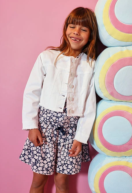 Veste fille blanc