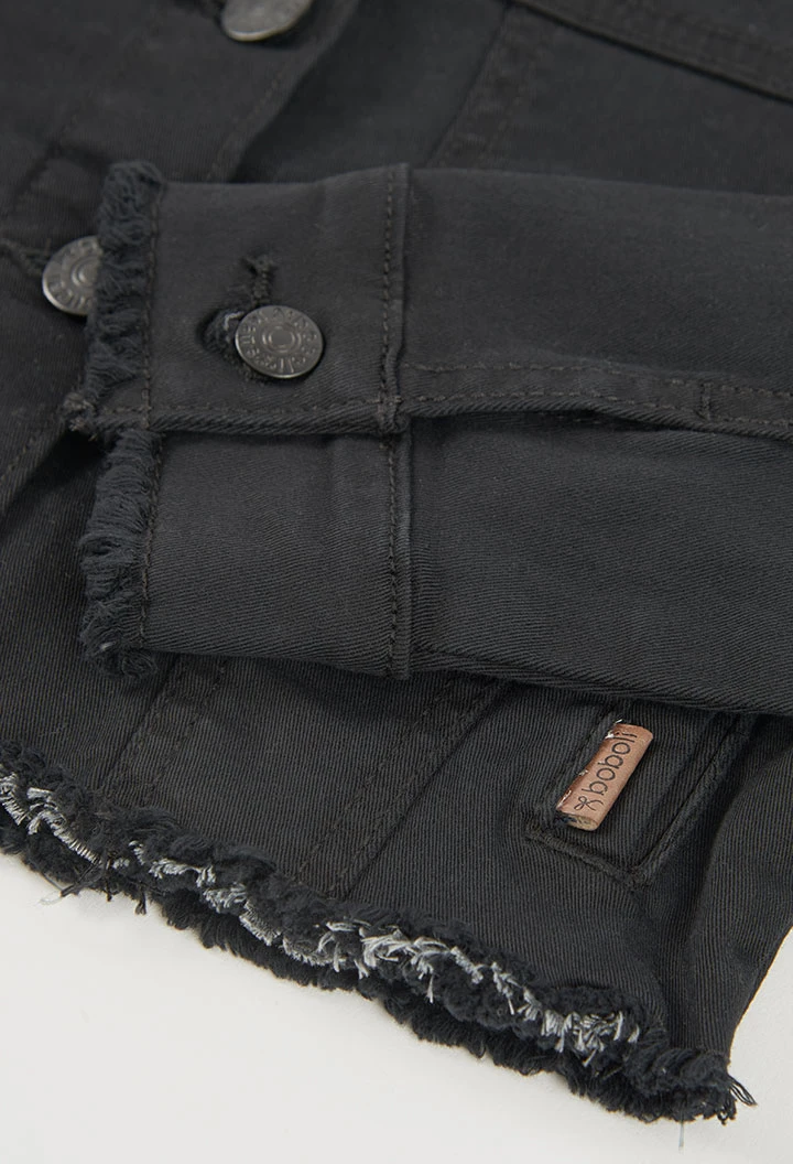 Veste noire pour fille