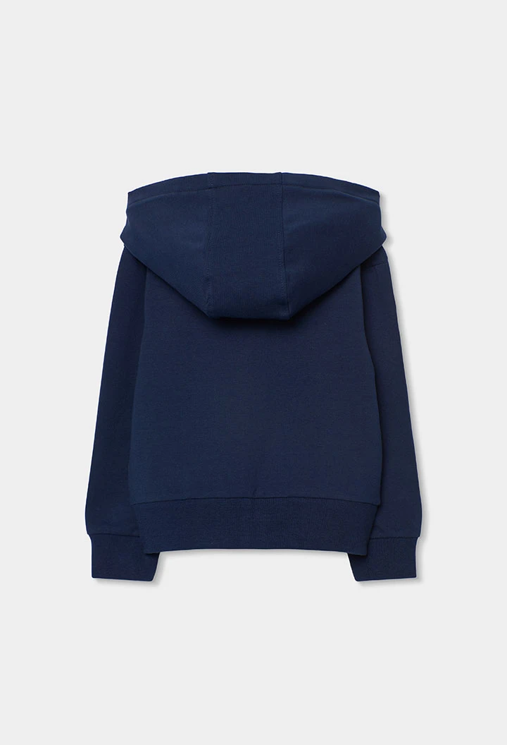 Jaqueta nena caputxa blau marí