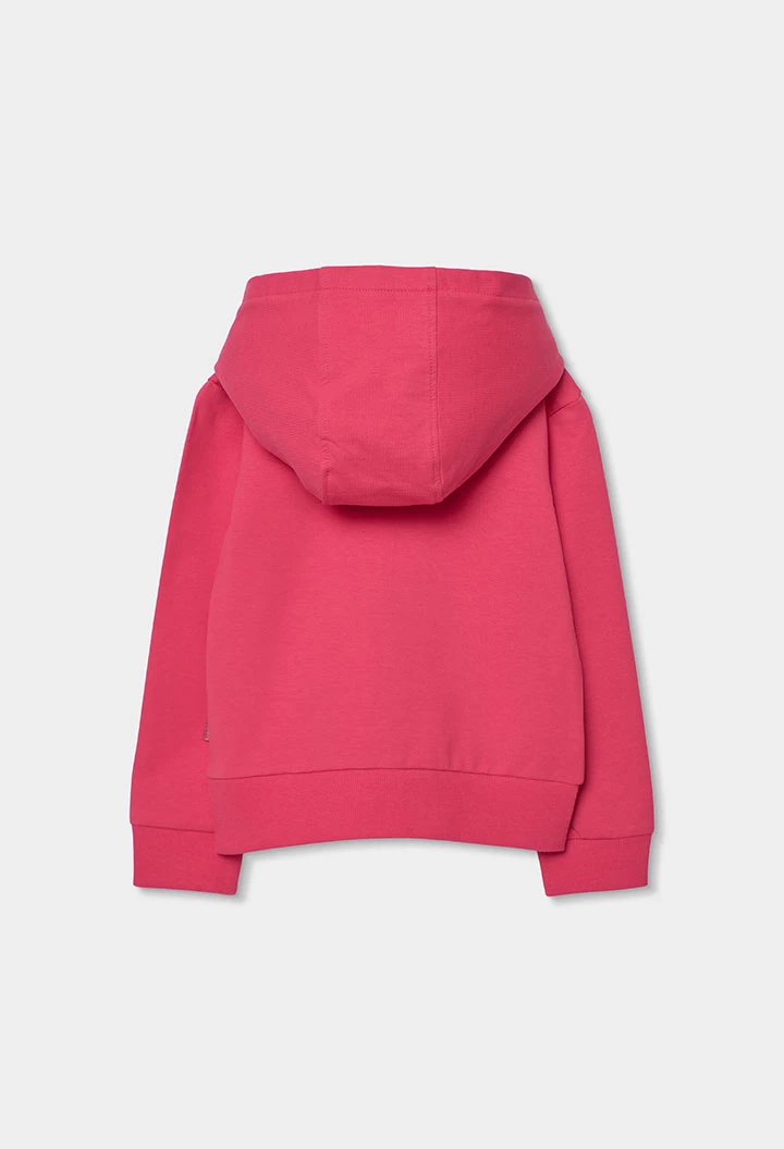 Giacca bambina con cappuccio in rosso
