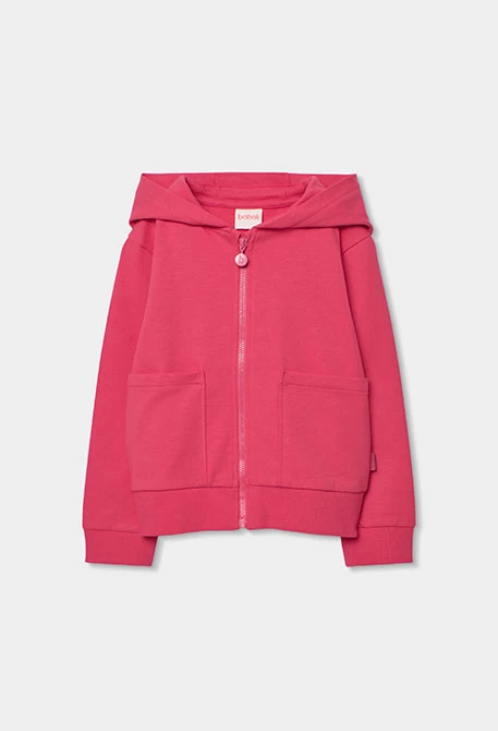 Girl?s red hooded jacket