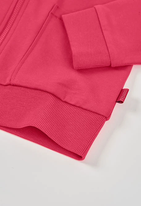 Chaqueta niña capucha en rojo