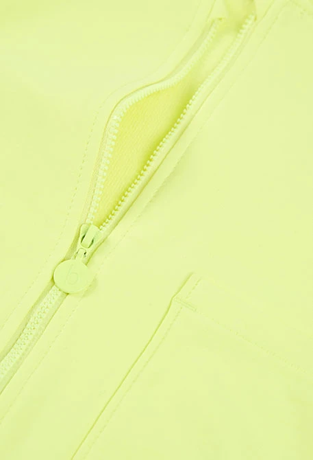 Girl?s jacket with hood in fluorescent green