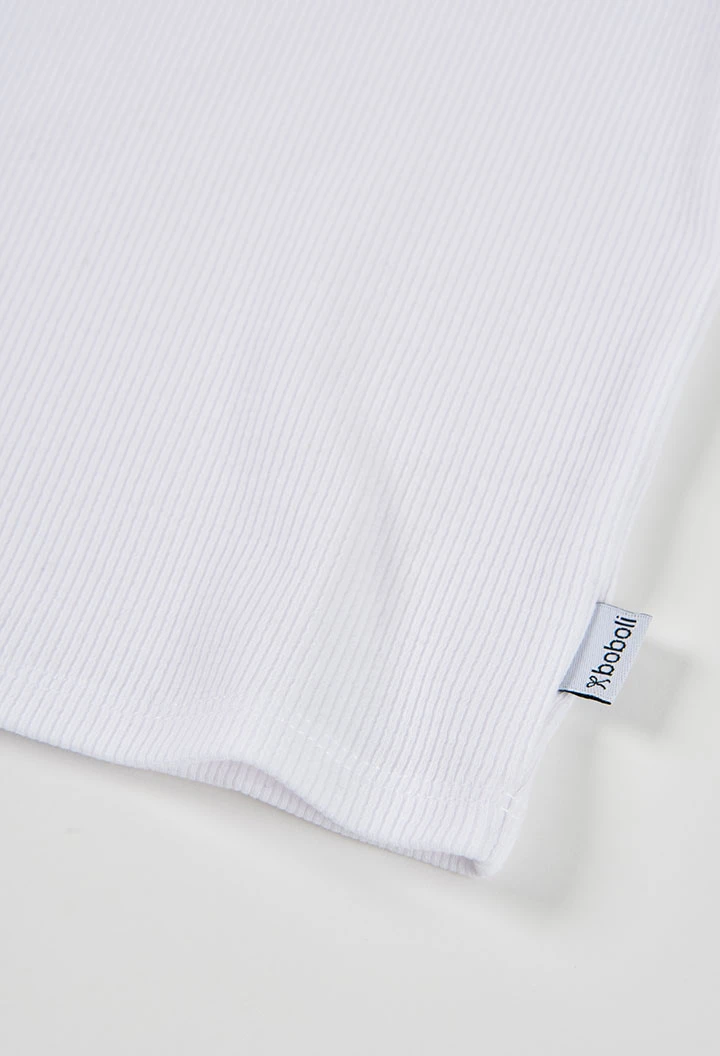 Camiseta niña algodón en blanco