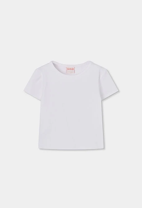 Mädchen T-Shirt aus Baumwolle in Weiß