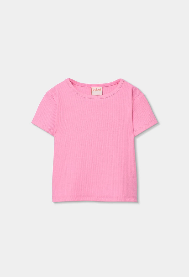 Girl?s pink cotton T-shirt
