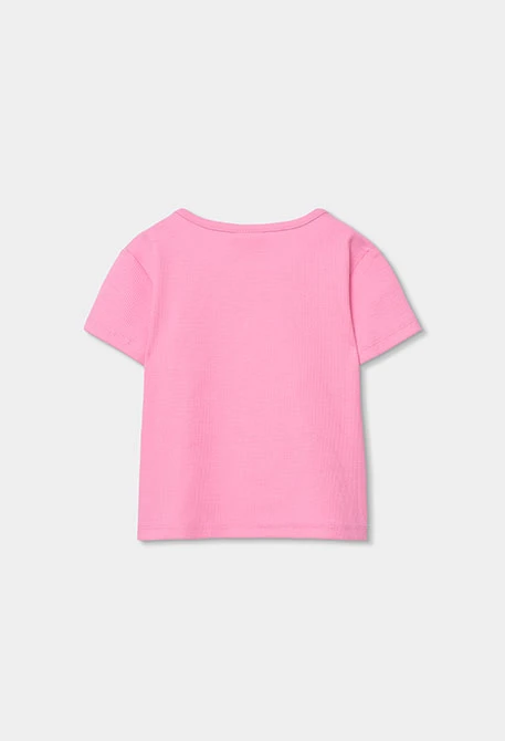 Maglietta bambina cotone colore rosa