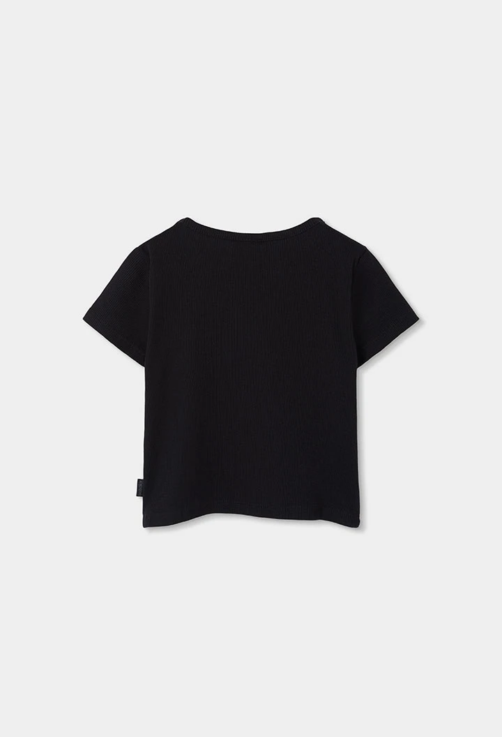 Camiseta niña algodón negro