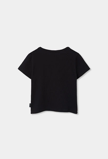 Maglietta bambina cotone nero