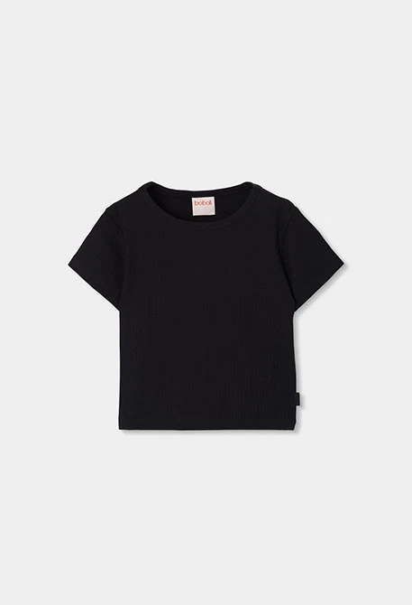 Camiseta niña algodón negro
