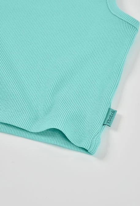 Canotta bambina cotone azzurro cielo