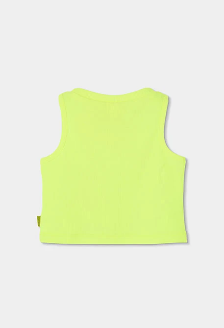 Girl?s fluorescent green cotton tank top
