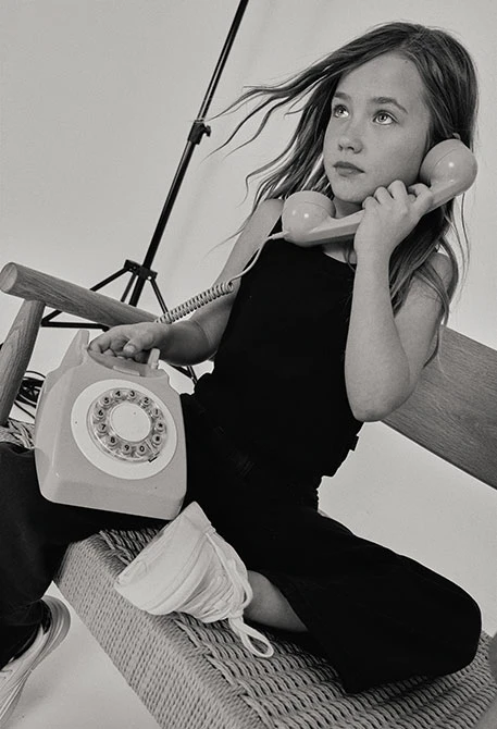 Camisola de alças menina algodão preto