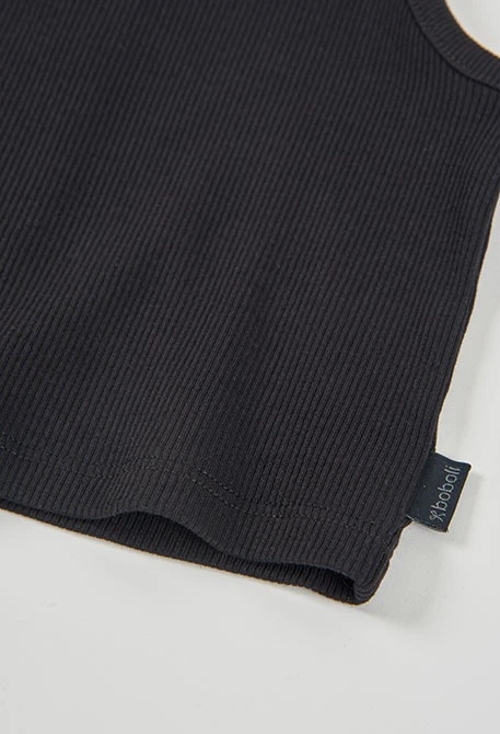 Camiseta tirantes niña algodón negro