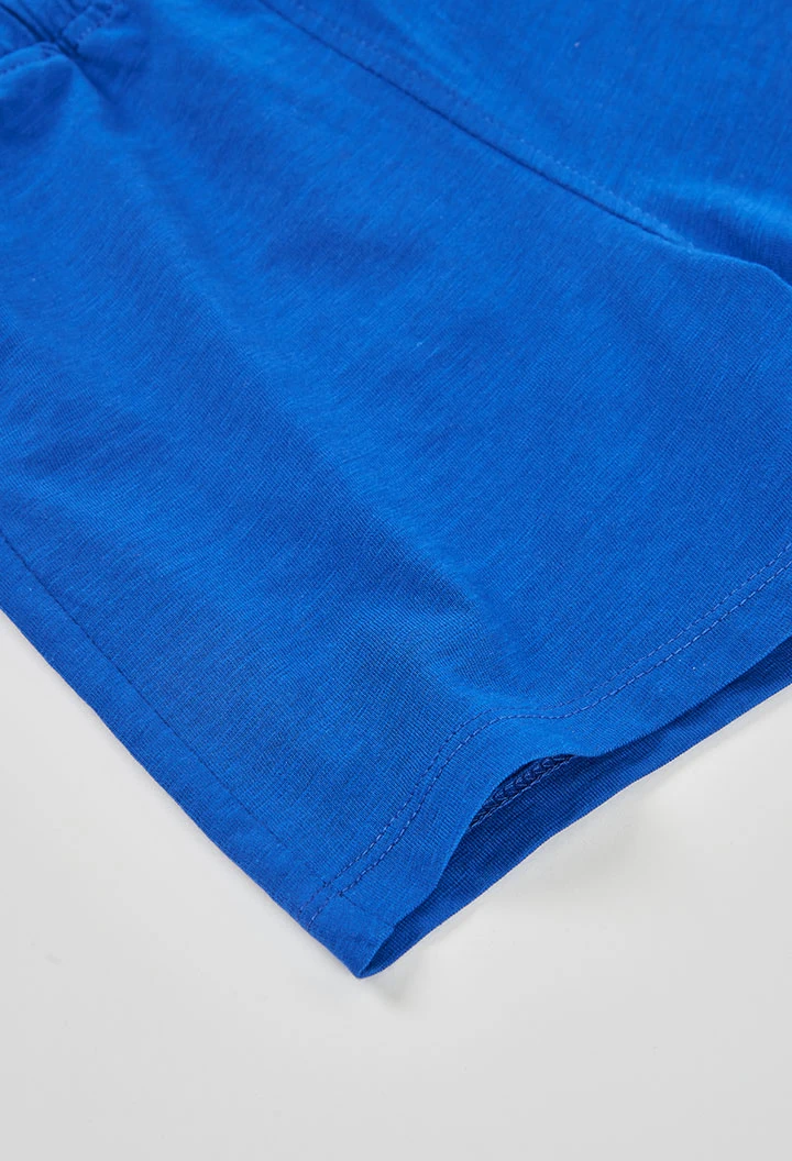Blue cotton shorts