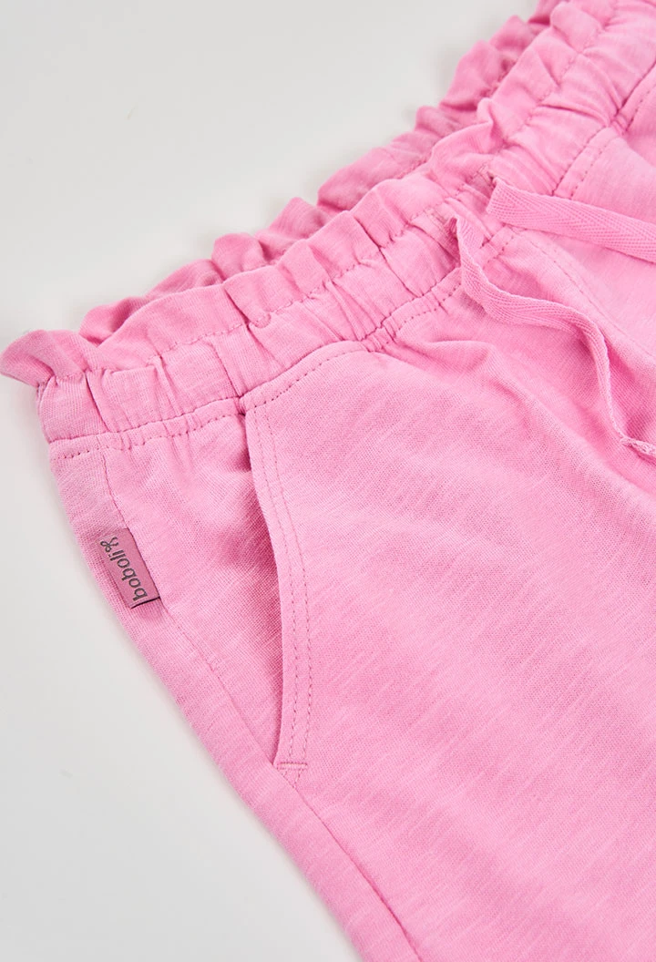 Shorts algodón rosa
