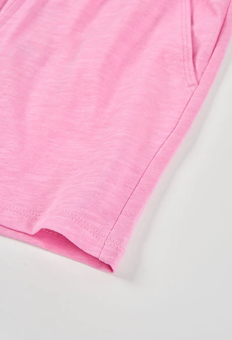 Shorts cotó rosa