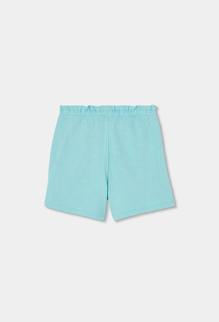 Shorts en coton bleu ciel