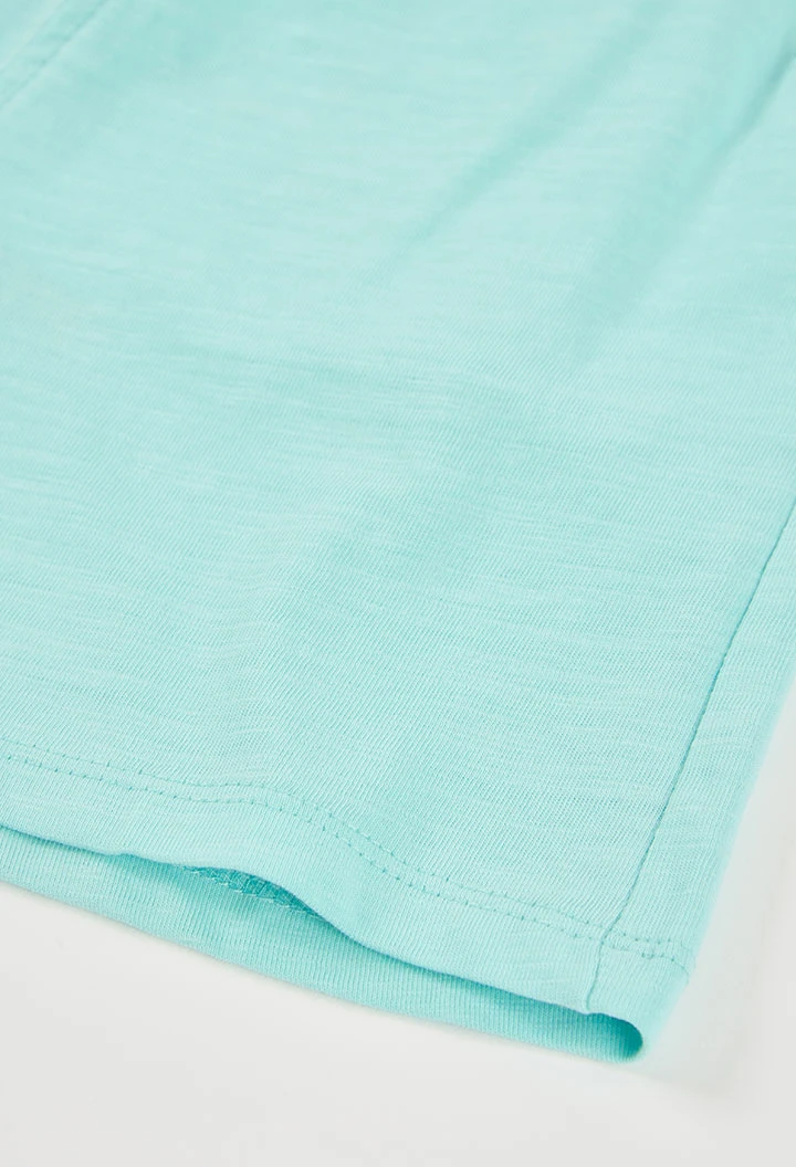 Shorts en coton bleu ciel