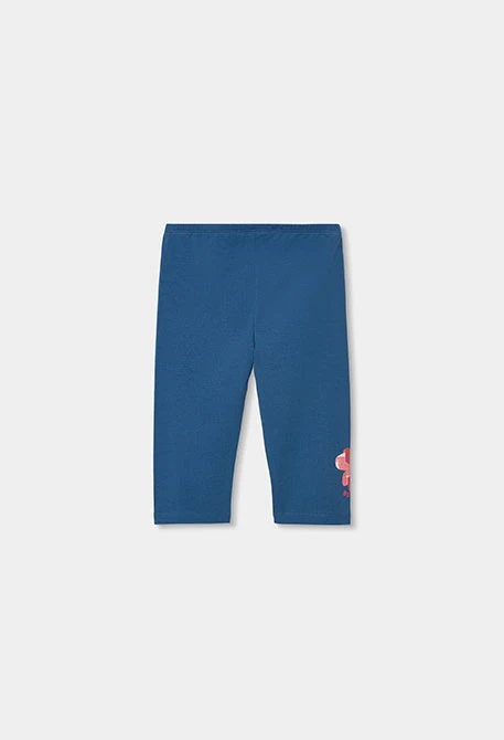 Leggings corsário algodão azul-marinho