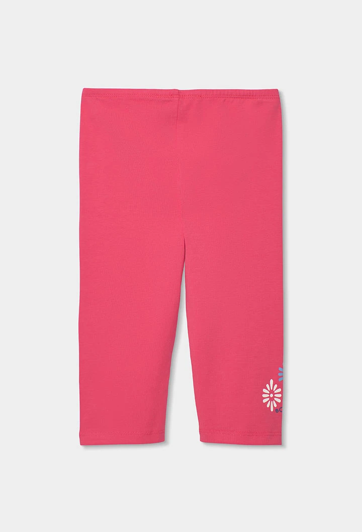 Leggings pirata de algodón fresa