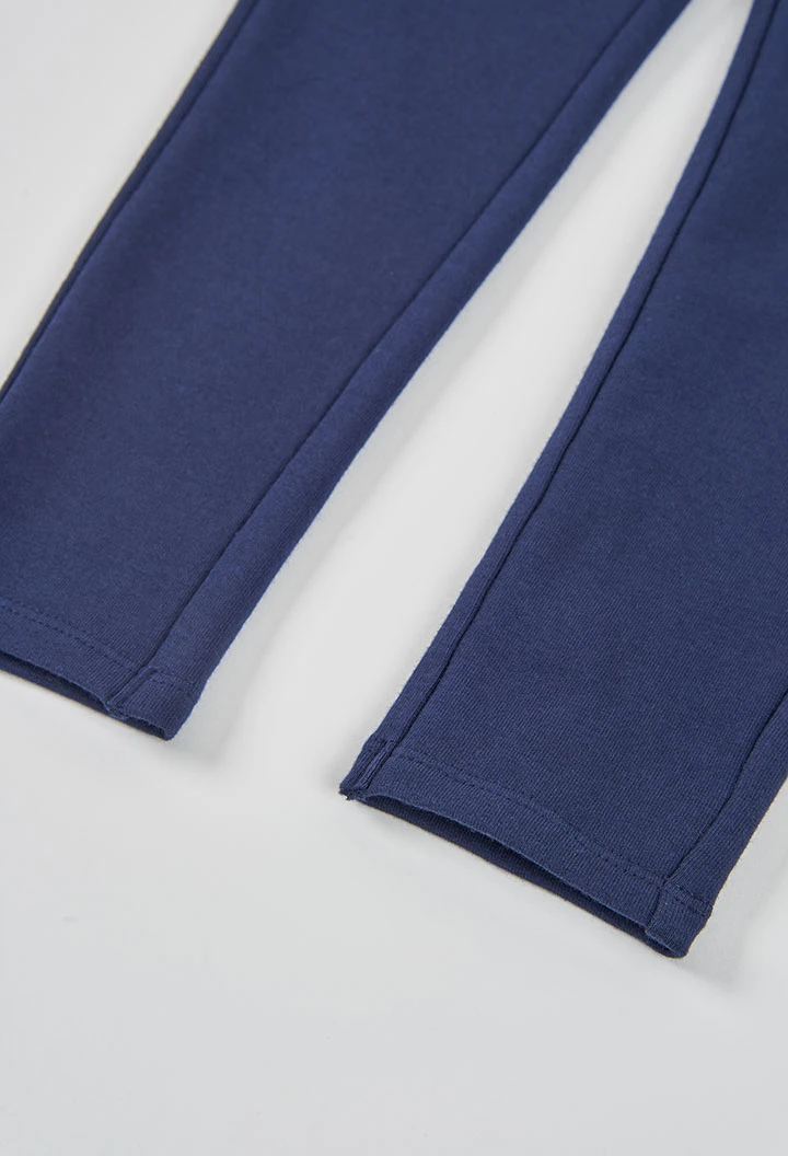 Girl?s cotton trousers in navy blue