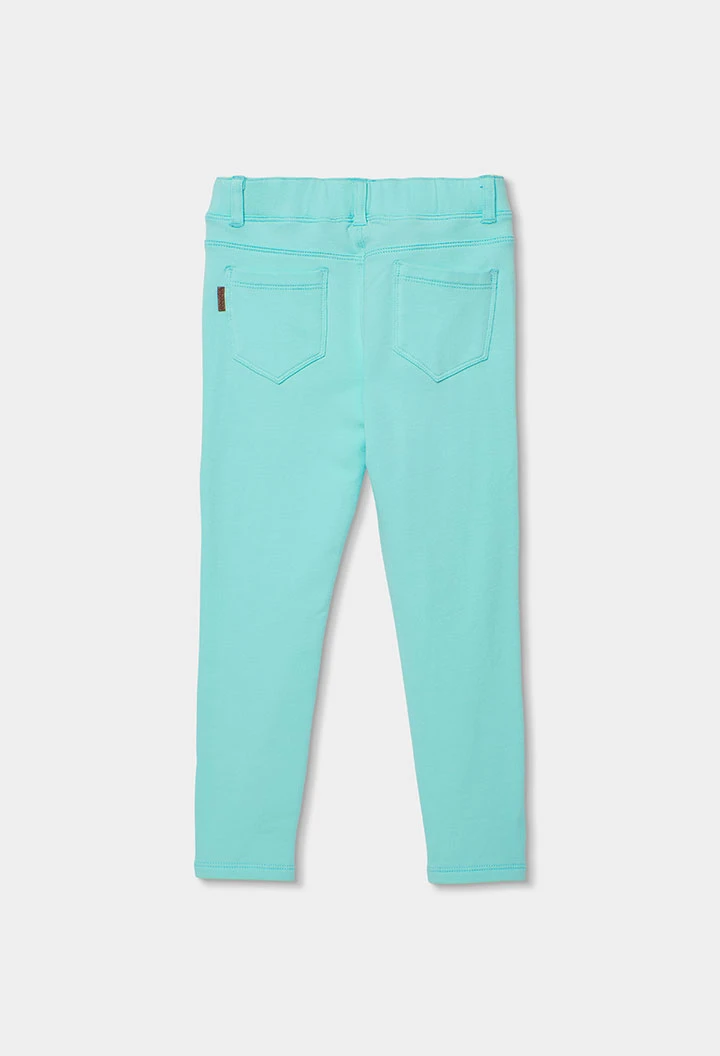 Calça infantil algodão azul celeste