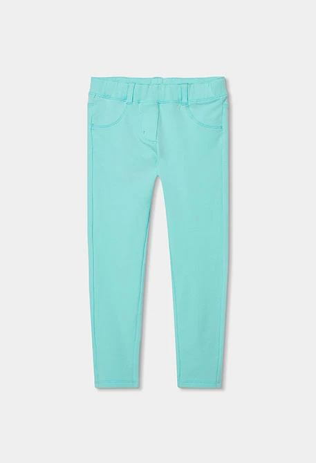 Girls? light blue cotton trousers