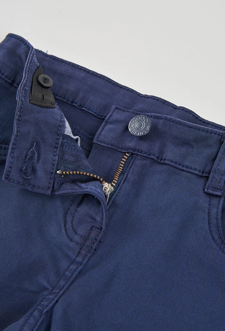 Short cotó blau marí