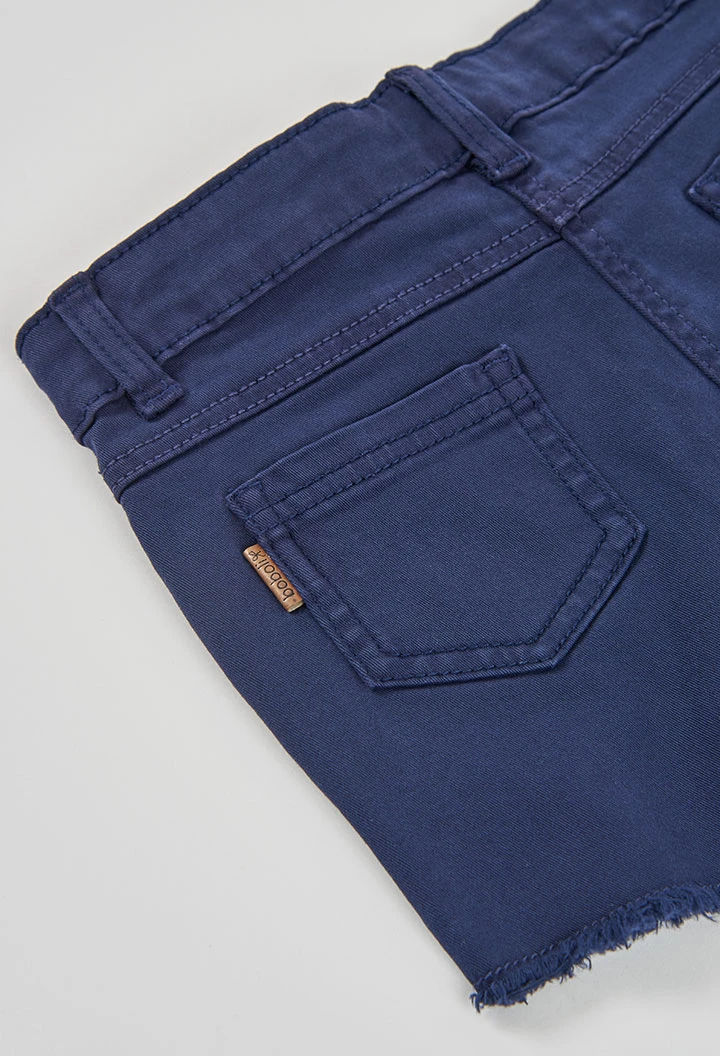 Navy blue cotton shorts
