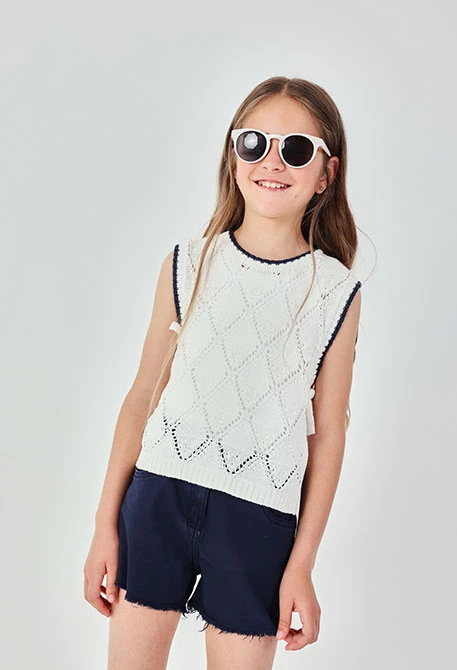 Short cotone blu marino