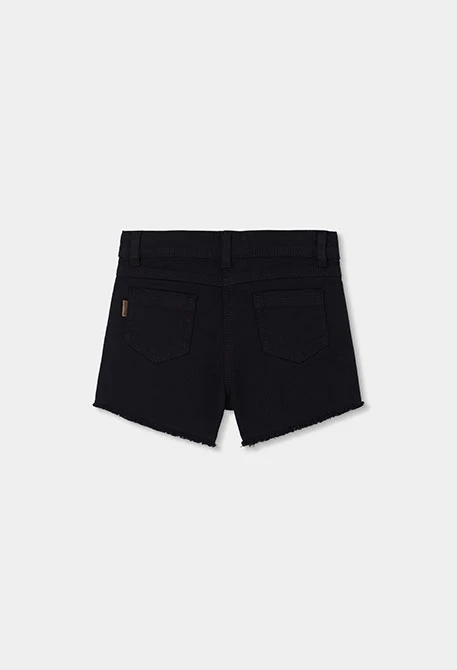 Black cotton shorts