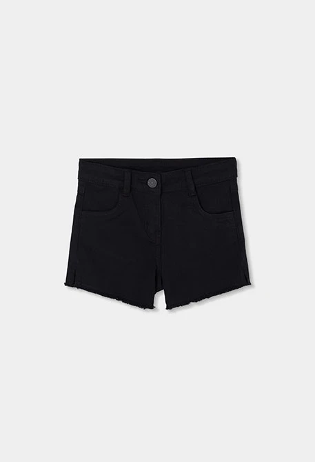 Schwarze Baumwollshorts