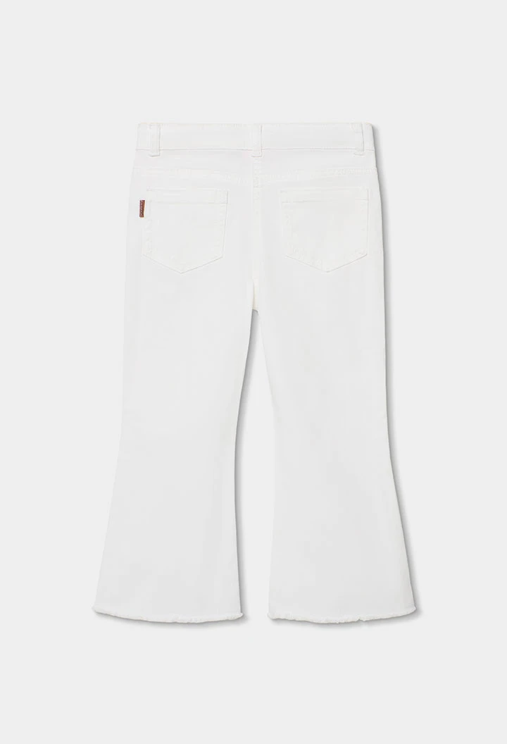 Mädchenhose aus Baumwolle in Weiß