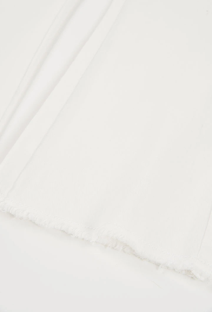 Pantalone bambina cotone colore bianco