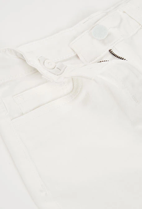 Pantalón niña algodón color blanco