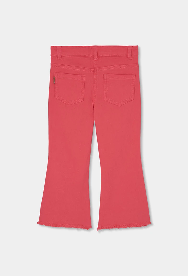 Baumwollhose in Erdbeerfarbe für Mädchen