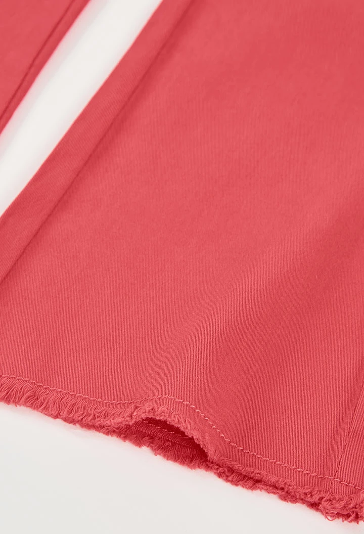 Pantaloni bambina cotone colore rosa