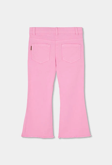 Girls? pink cotton trousers
