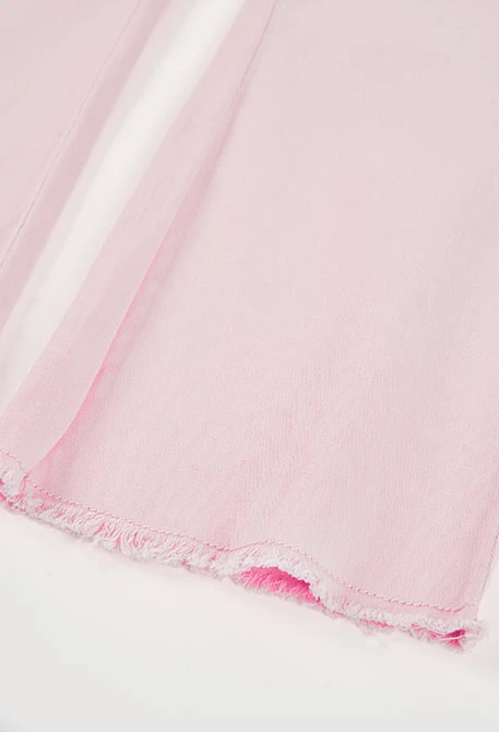 Girls? pink cotton trousers