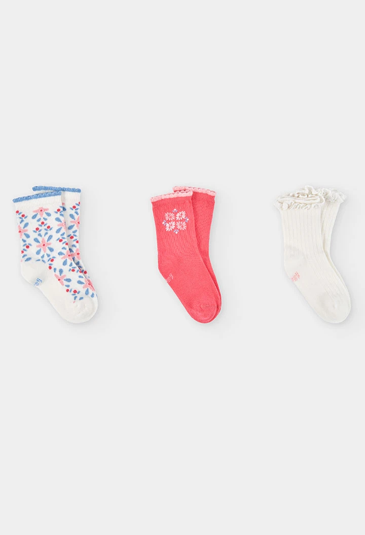 White cotton socks pack