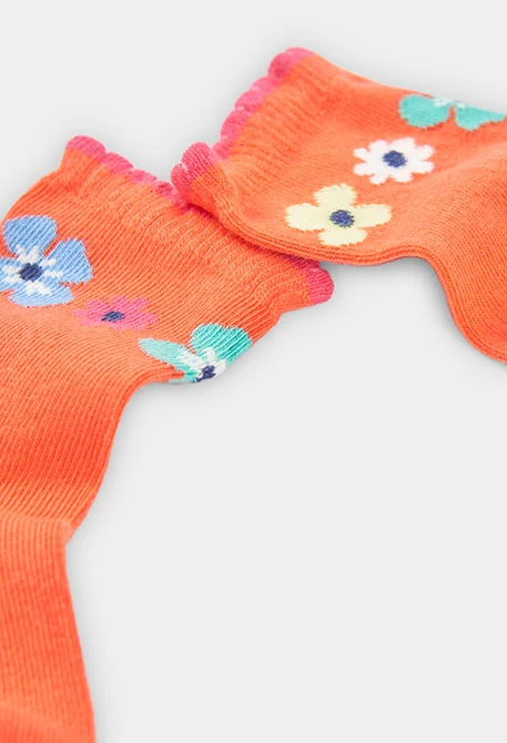 Set di calzini in cotone con fiori