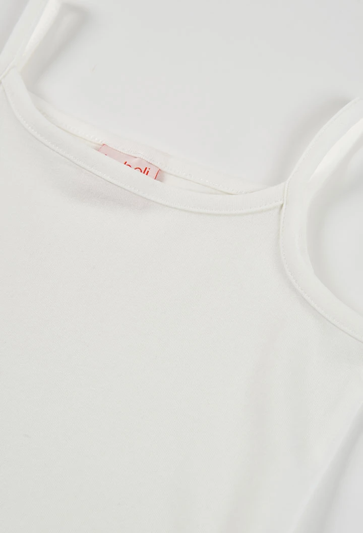 Girl?s white cotton tank top