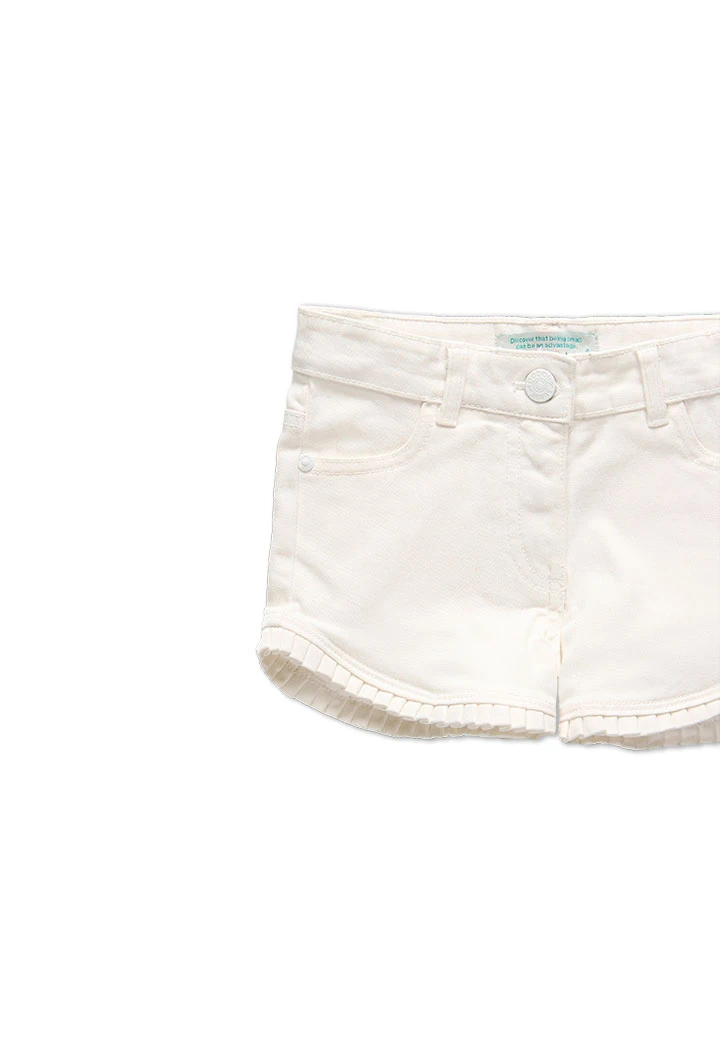 Short en toile pour fille