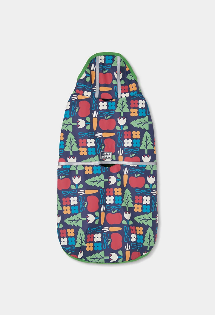 Impermeable per a gos estampat blau amb caputxa