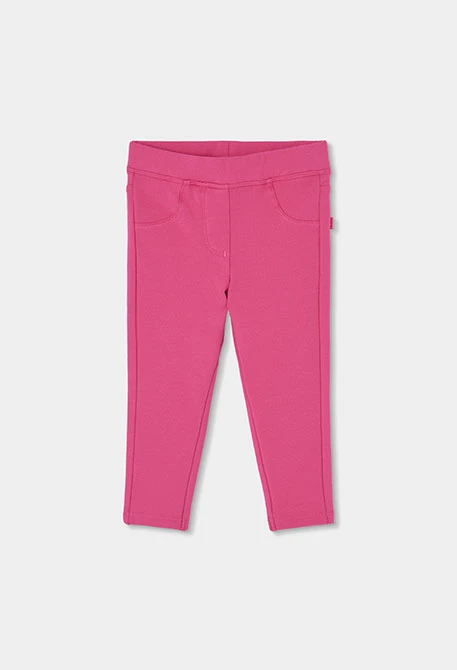 Pantalon molleton fille fraise élastique